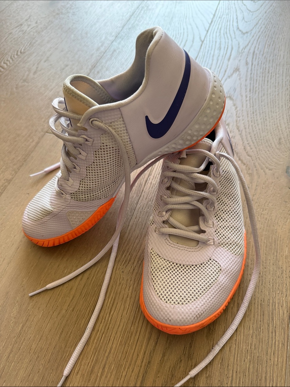 Nike Women's Tennis Court Light Purple & Orange Athletic Shoes Size 8.5
